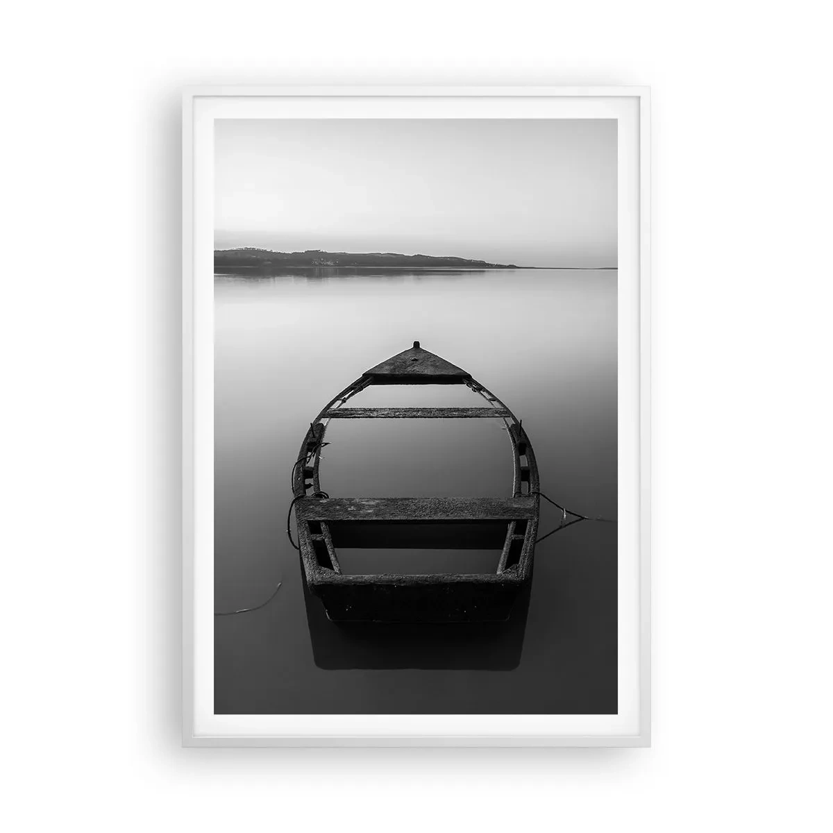 Affisch i vit ram - Längtan och melankoli - 70x100 cm