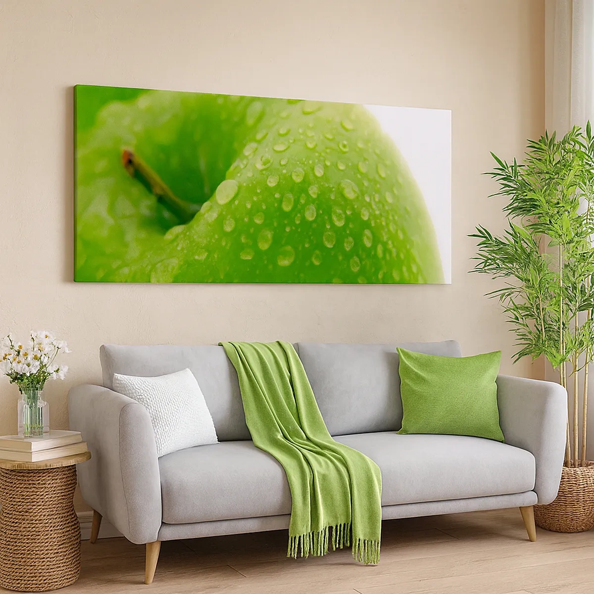 Canvastavla - Bild på duk - Kylig grön fräschhet - 30x30 cm