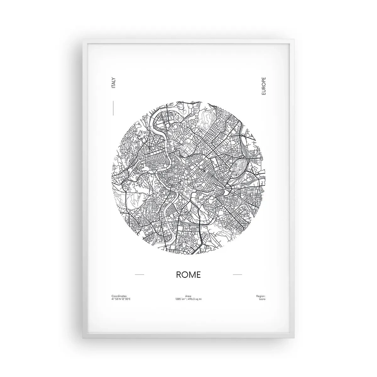 Affisch i vit ram - Roms anatomi - 70x100 cm