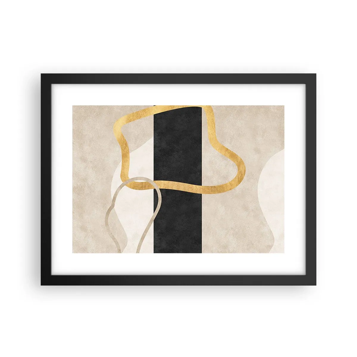 Affisch i svart ram - Slingrande former - 40x30 cm