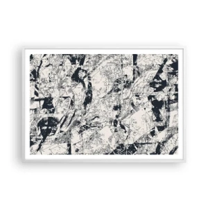 Affisch i vit ram - Motsatsernas interpenetration - 100x70 cm