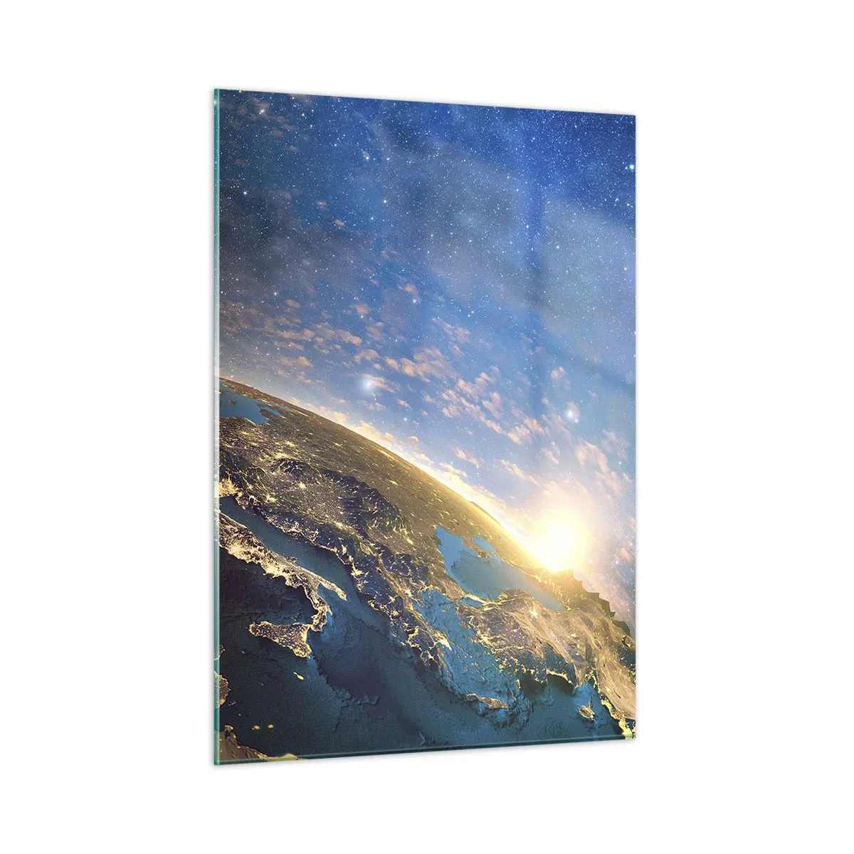Glastavla - Bild på glas - Låt oss titta på varandra på avstånd - 50x70 cm