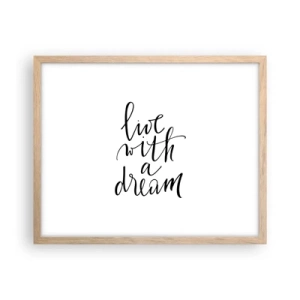 Affisch i ram av ljusek - Of course - 50x40 cm