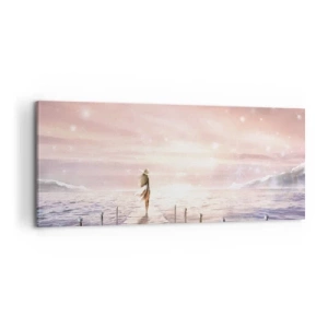 Canvastavla - Bild på duk - I drömmens ljus - 100x40 cm