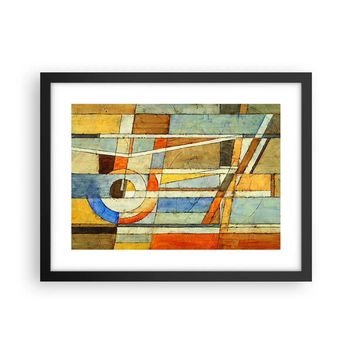 Affisch i svart ram - Kubismen på bygget - 40x30 cm