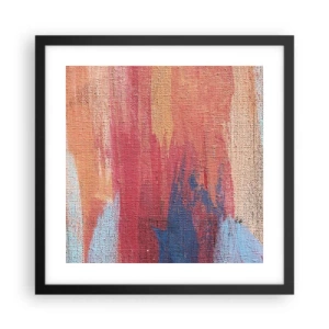 Affisch i svart ram - Rinnande regnbåge - 40x40 cm