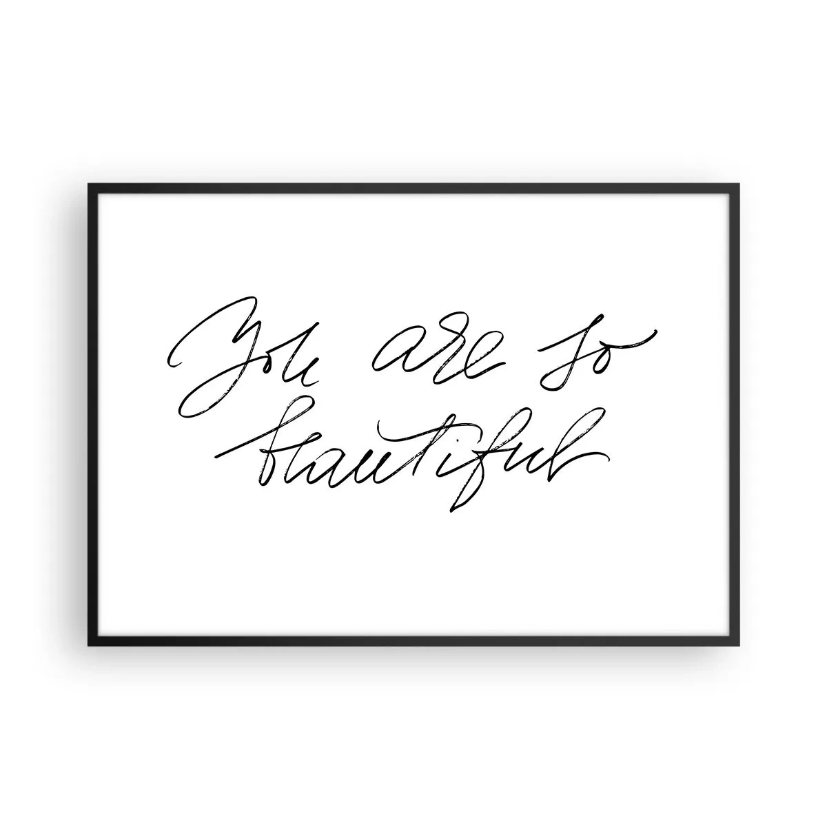 Affisch i svart ram - Verkligen, tro mig... - 100x70 cm