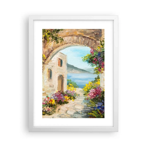 Affisch i vit ram - Kustprovinsens charm - 30x40 cm