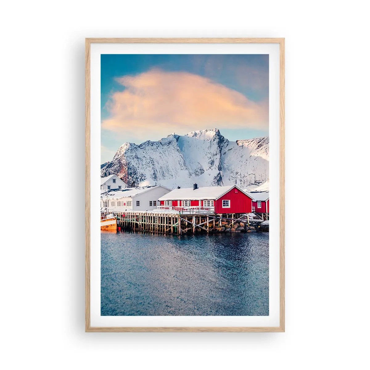 Affisch i ram av ljusek - Nordligt gömställe - 61x91 cm