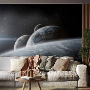 Fototapet Premium Sand - Sfärers rymdmusik - Astronomi, Kosmos, Galaxy - 500x350 cm