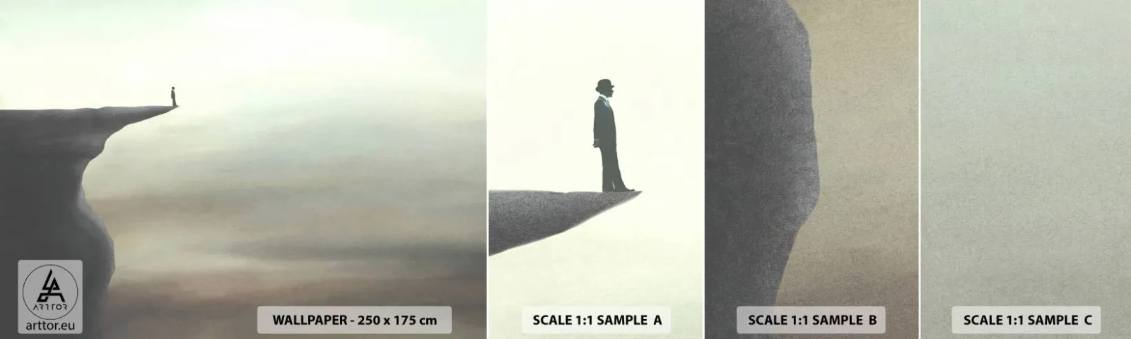 Fototapet Prov Standard Eco - Uppåt, naturligtvis! - Klippa, Natur, Turist - 100x30 cm