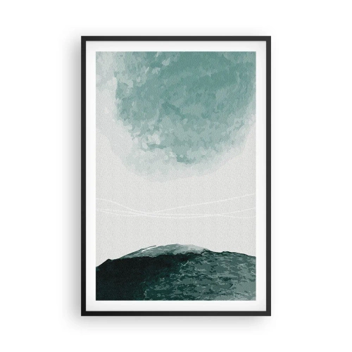 Affisch i svart ram - Ett möte med dimma - 61x91 cm