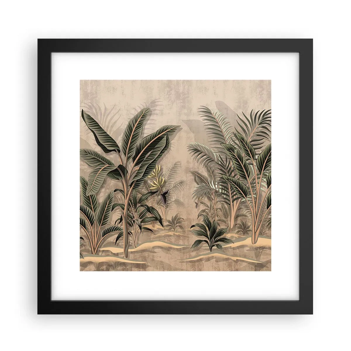 Affisch i svart ram - Bild i kolonial stil - 30x30 cm