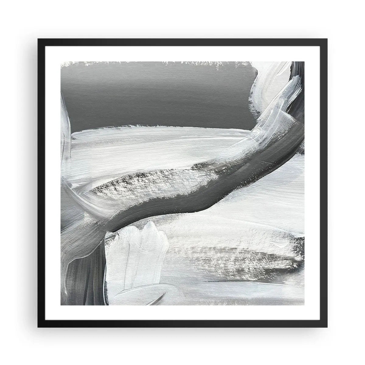Affisch i svart ram - Med bestämd rörelse - 60x60 cm