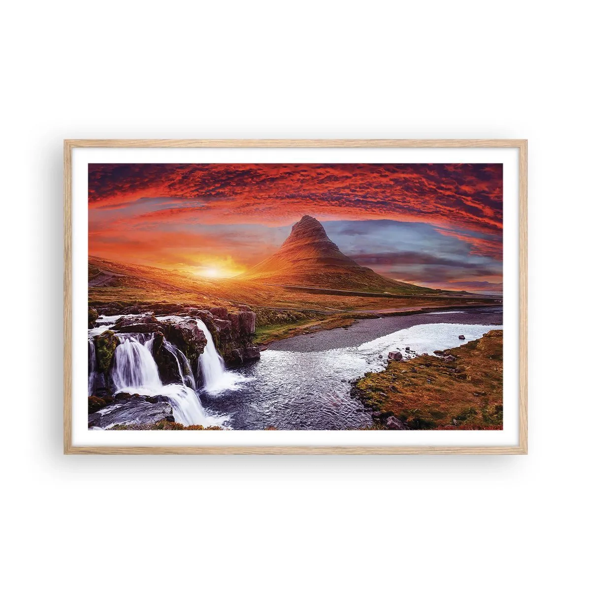 Affisch i ram av ljusek - Utsikt över Midgård - 91x61 cm