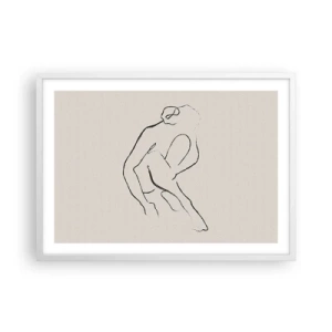 Affisch i vit ram - Intim skiss - 70x50 cm