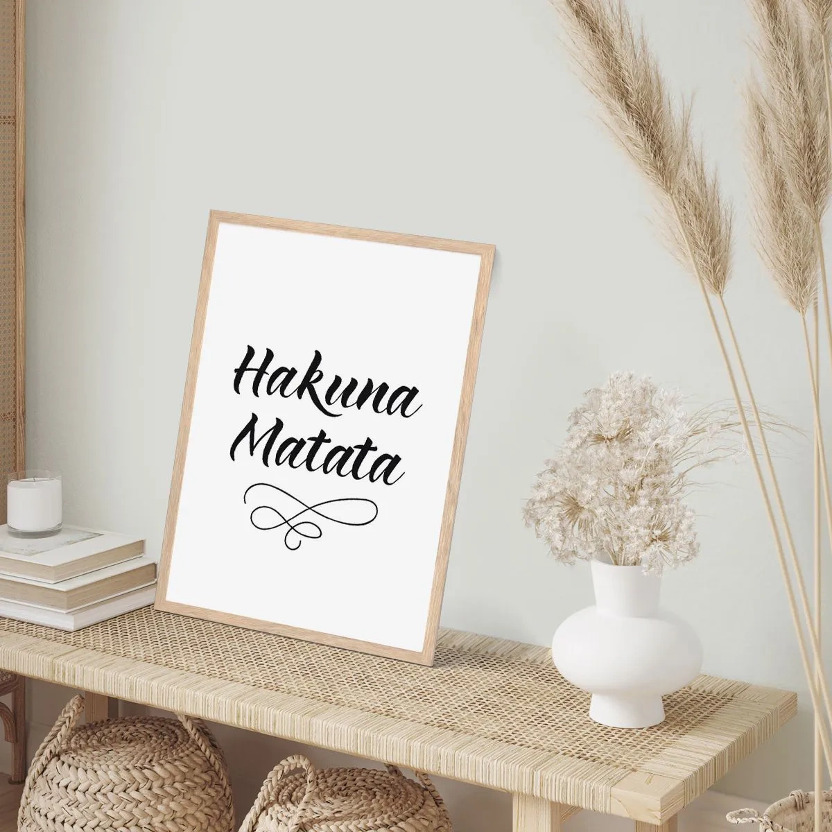 Affisch i ram av ljusek - Bästa rådet - 50x70 cm