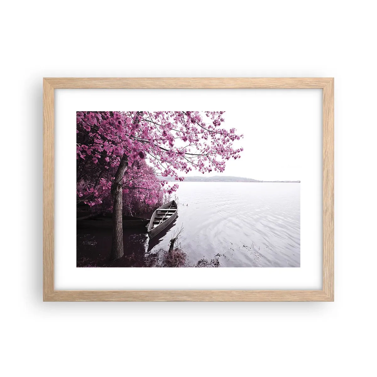 Affisch i ram av ljusek - I rosa tystnad - 40x30 cm