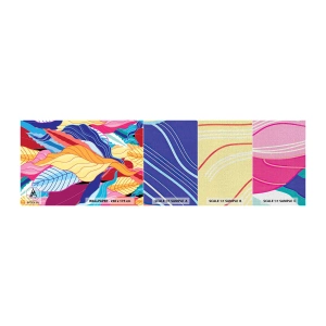 Provbit av fototapet Premium Canvas - Färgglad röra - Abstraktion, Färgglada löv, Bit - 100x30 cm