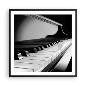 Affisch i svart ram - Harmoni av former och färger - 60x60 cm