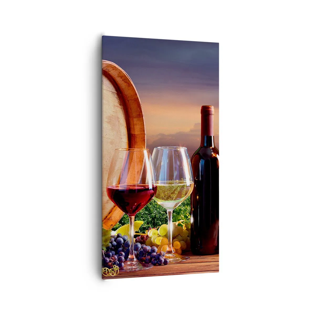 Canvastavla - Bild på duk - Här smakar livet - 65x120 cm