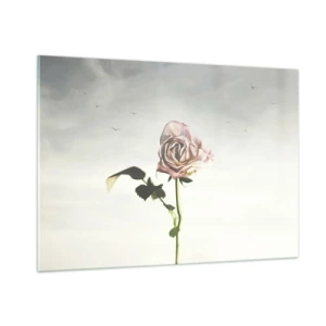 Glastavla - Bild på glas - Vårens välkomst - 100x70 cm