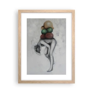 Affisch i ram av ljusek - Livets börda - 30x40 cm