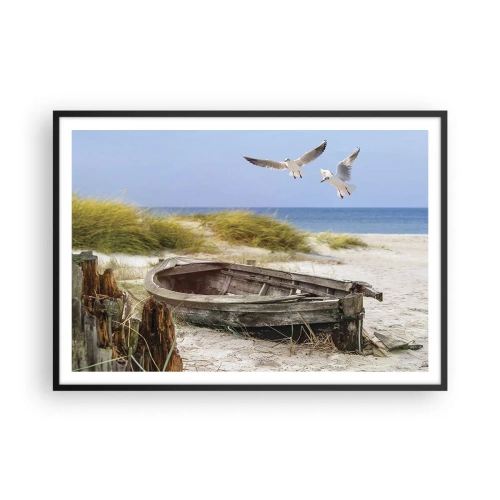 Affisch i svart ram - Doppade i vinden - 100x70 cm