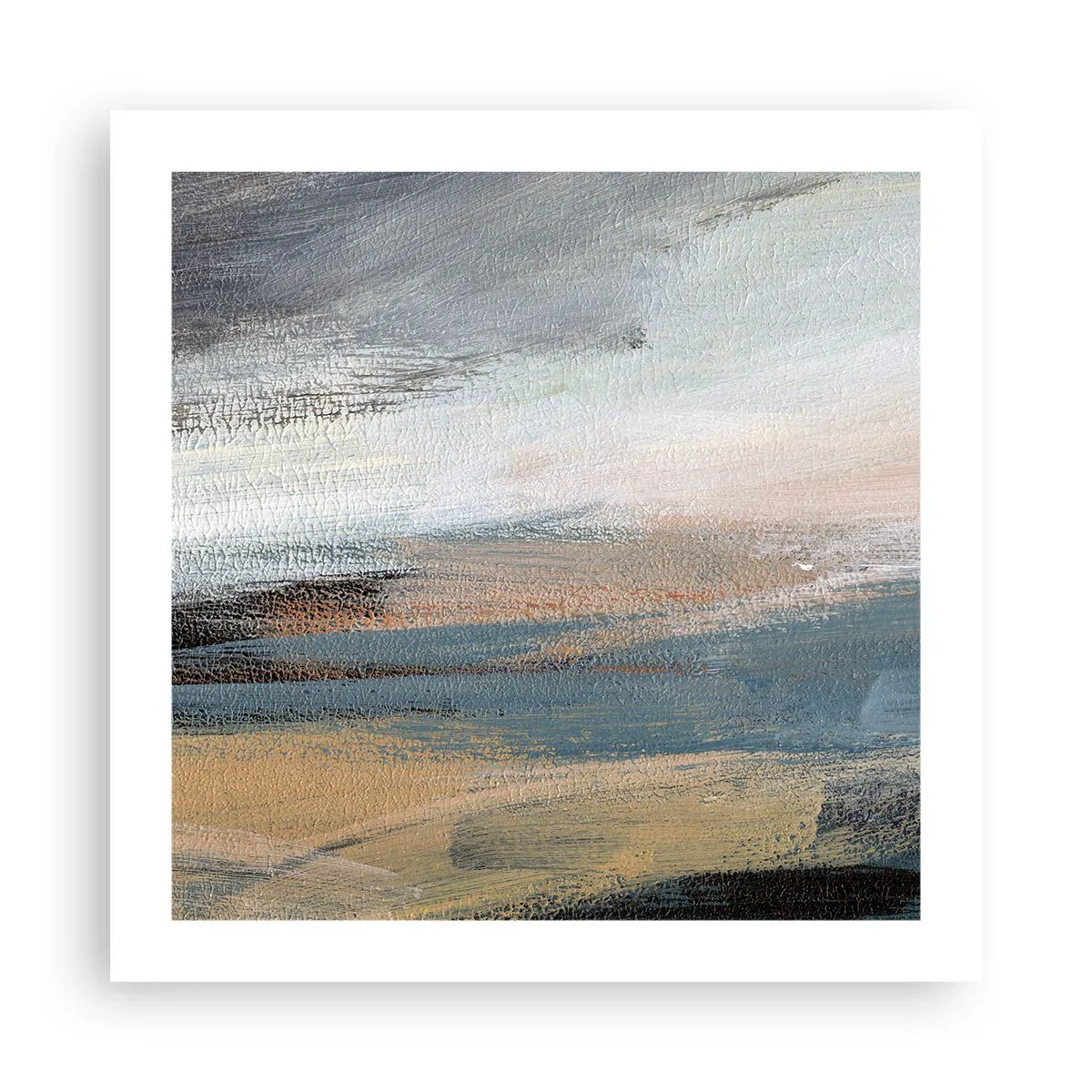 Affisch - Abstraktion: nordligt landskap - 50x50 cm