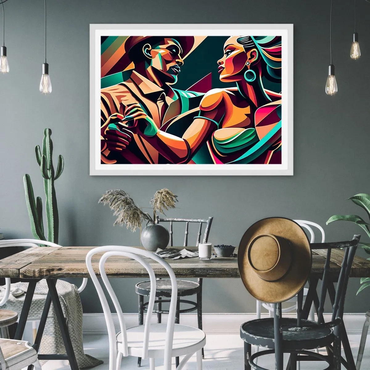 Affisch i vit ram - I hjärtats rytm - 100x70 cm