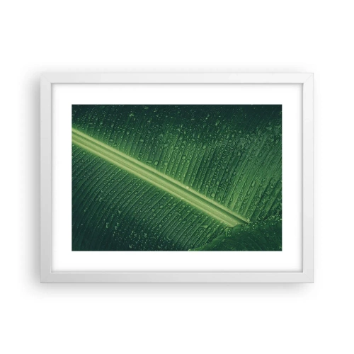 Affisch i vit ram - Grönskans struktur - 40x30 cm