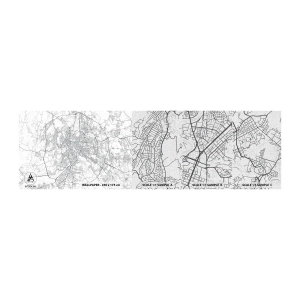 Provbit av fototapet Premium Canvas - Romersk ring - Stad, Stadskarta, Rom - 100x30 cm