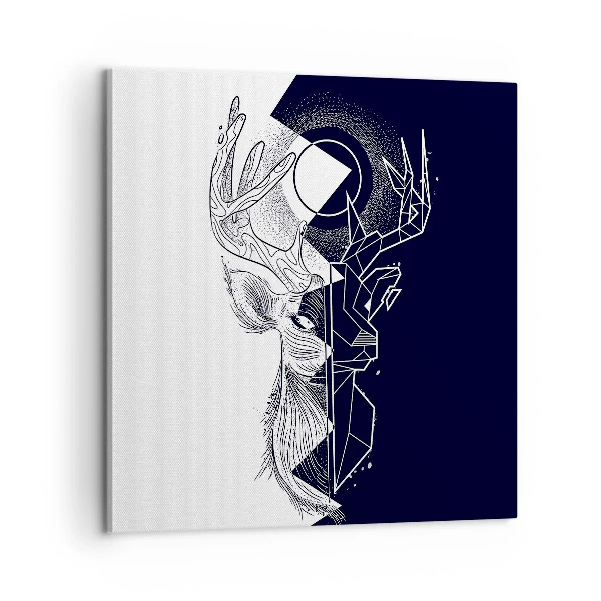 Canvastavla - Bild på duk - Motsatsernas kamp och gemenskap - 60x60 cm