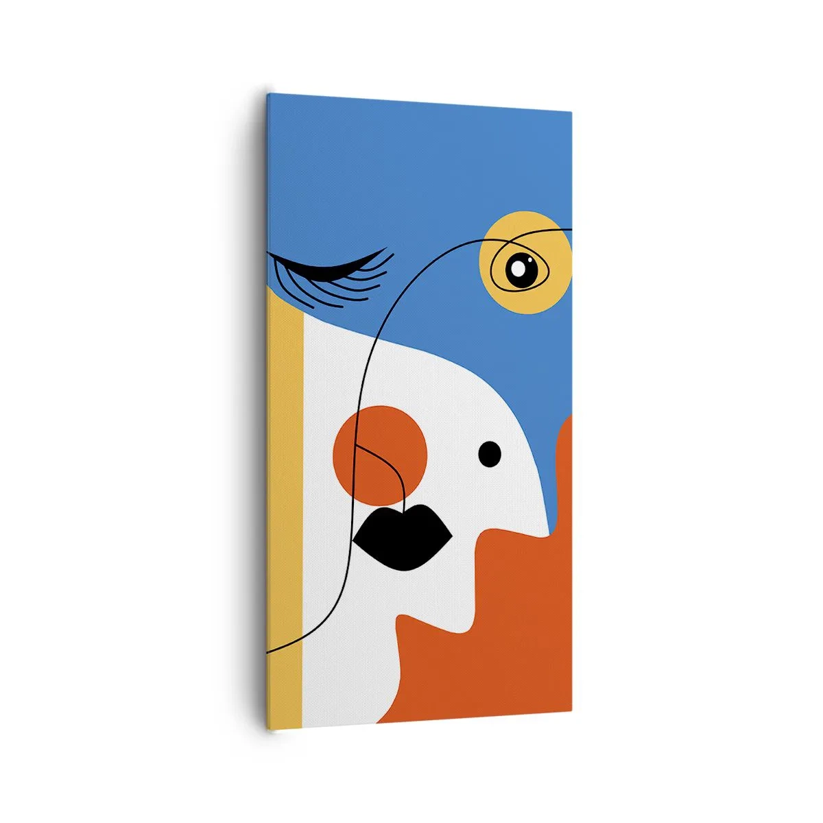 Canvastavla - Bild på duk - Dekonstruerat porträtt - 65x120 cm