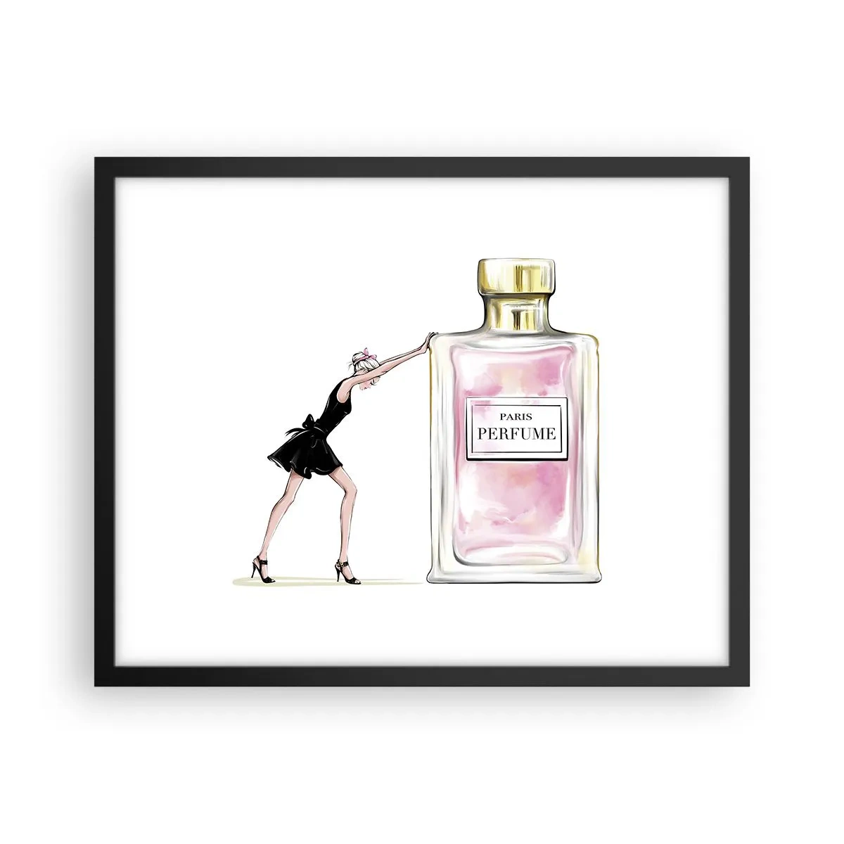 Affisch i svart ram - Kvinnlighetens kärna - 50x40 cm