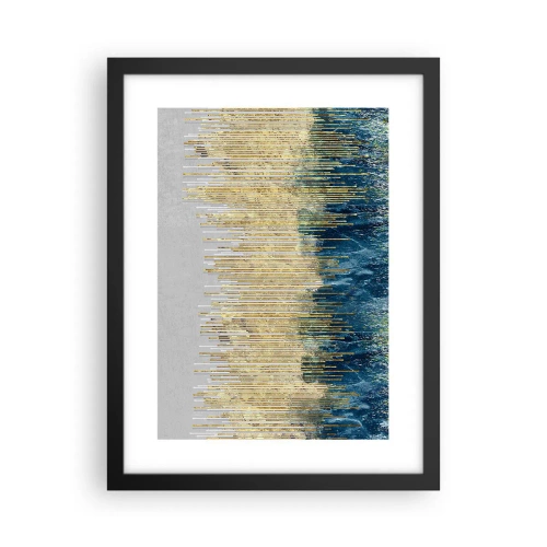 Affisch i svart ram - Förgylld gräns - 30x40 cm