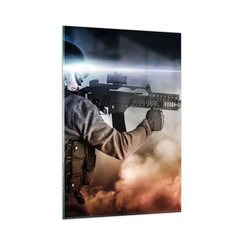 Glastavla - Bild på glas - Helt enkelt en hjälte - 80x120 cm