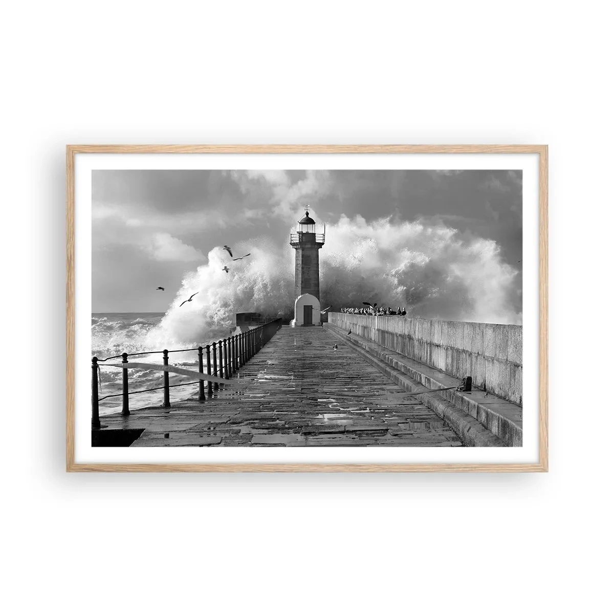 Affisch i ram av ljusek - Orädd - 91x61 cm