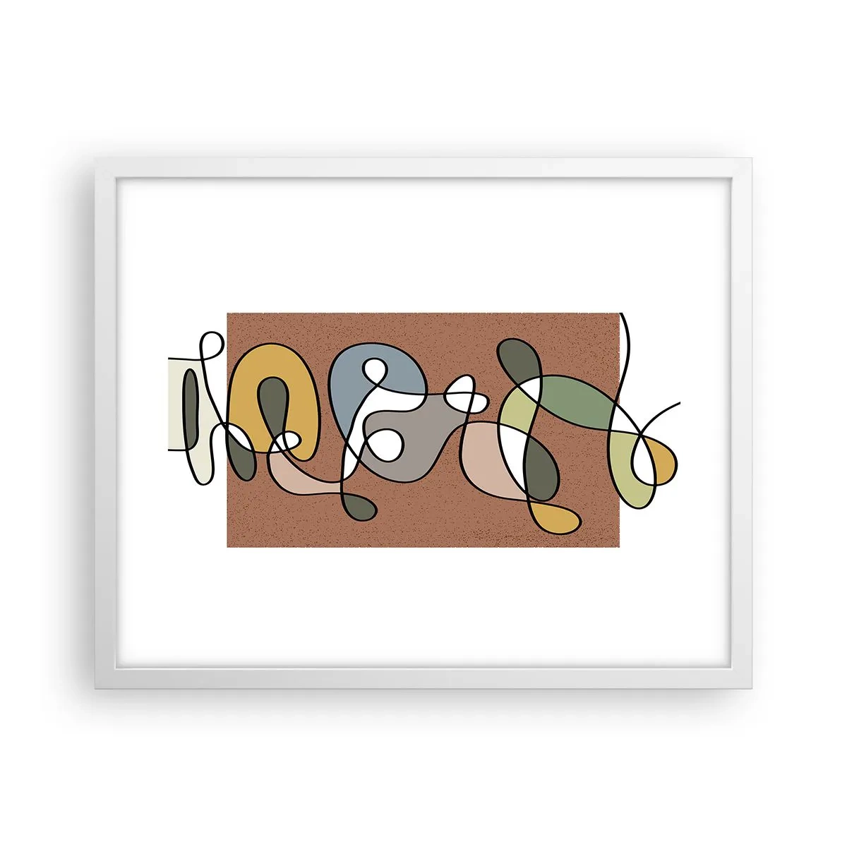 Affisch i vit ram - En abstraktion värd att le åt - 50x40 cm