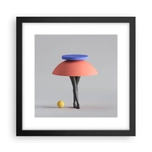 Affisch i svart ram - Surrealistisk komposition - 30x30 cm