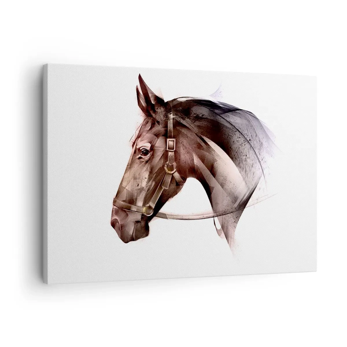 Canvastavla - Bild på duk - En hästprofil i en delikat konstnärlig form på en vit bakgrund - 70x50cm - Vilken charm - Modern väggdekoration för vardagsrum och sovrum ARTTOR