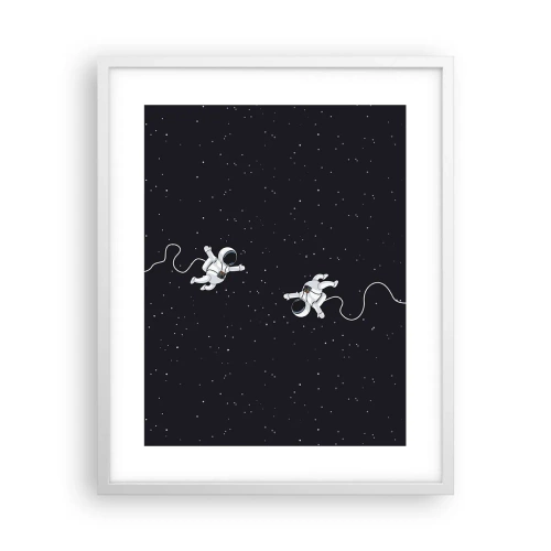 Affisch i vit ram - Rymddans - 40x50 cm