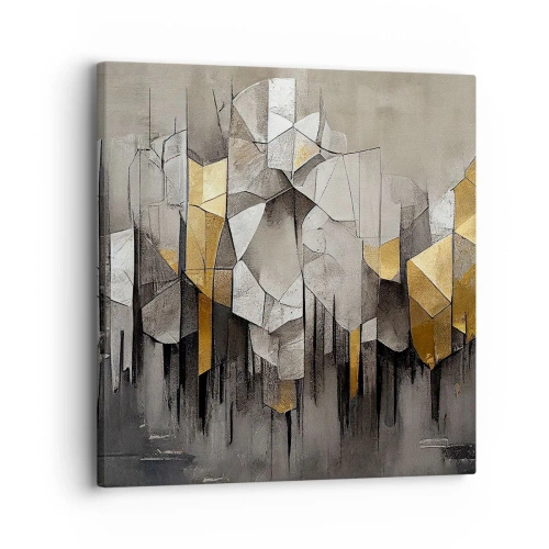 Canvastavla - Bild på duk - Komposition av is och ljus - 30x30 cm
