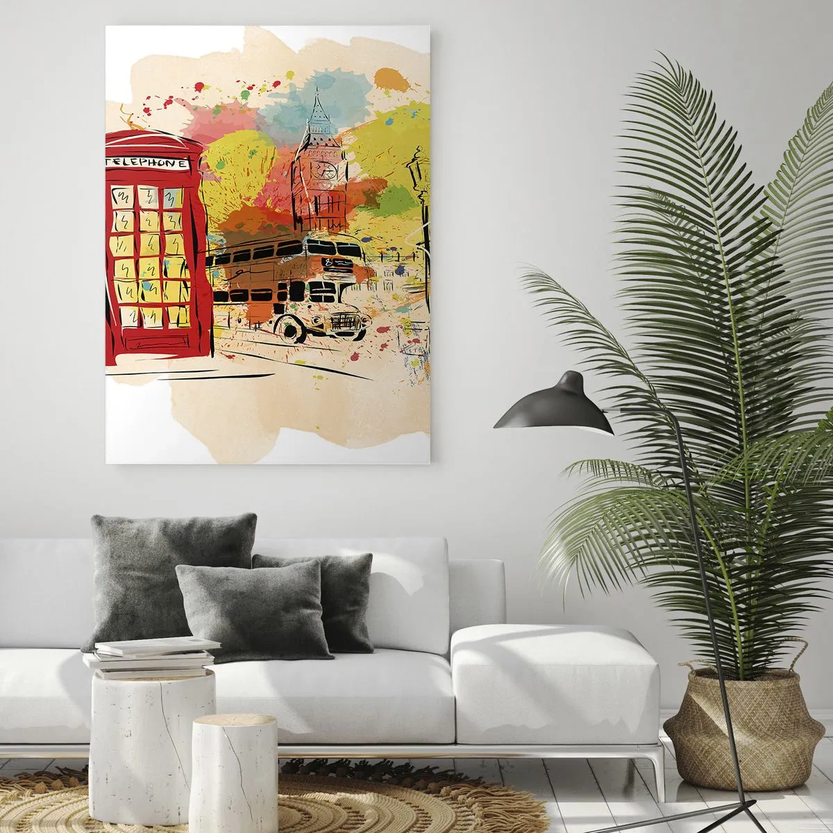 Glastavla - Bild på glas - Mångfaldens stad - 50x70 cm