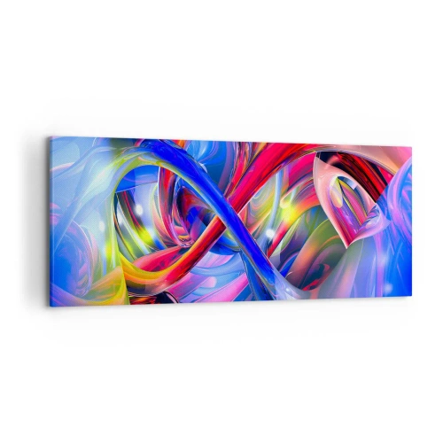 Canvastavla - Bild på duk - Färgdans - 120x50 cm