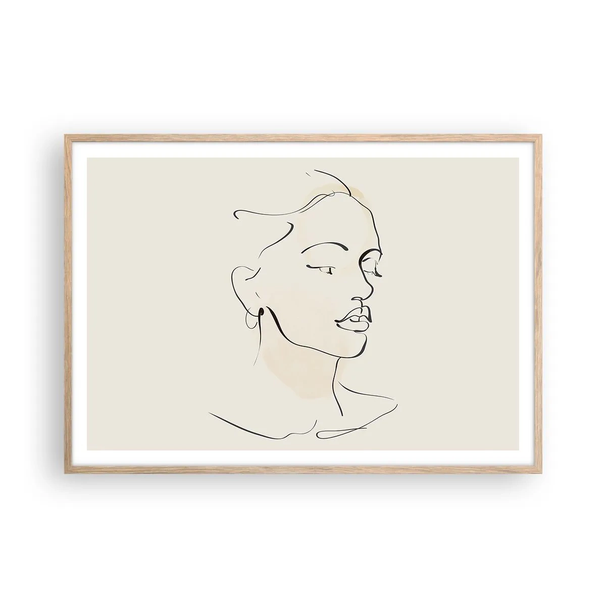 Affisch i ram av ljusek - Säkra drag - 100x70 cm