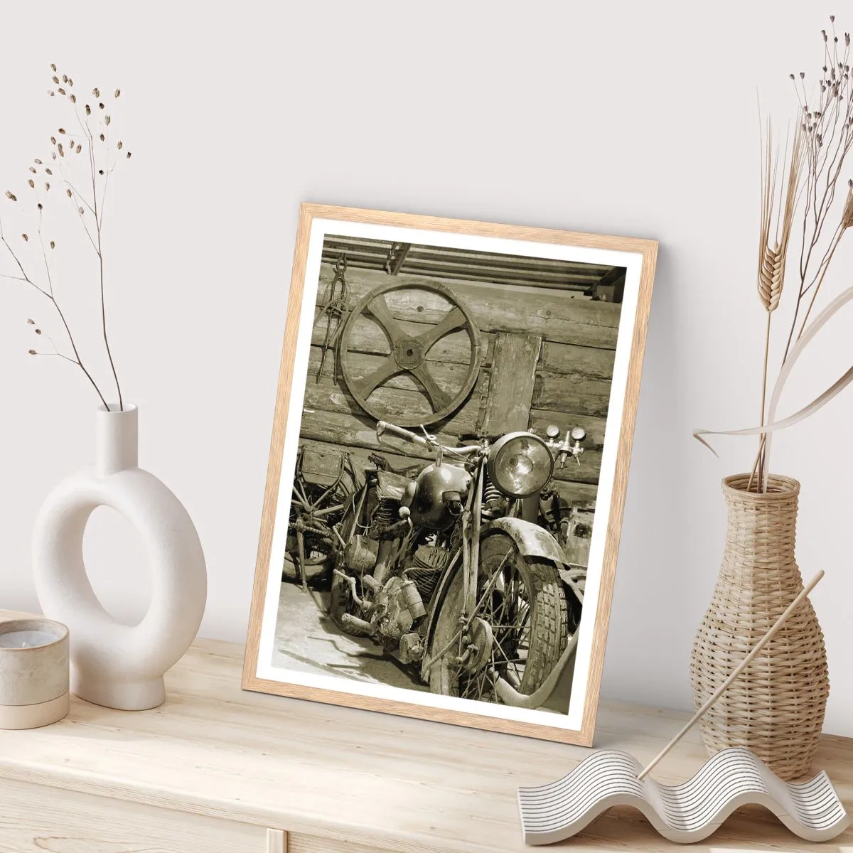 Affisch i ram av ljusek - I onkel Lasses skjul - 50x70 cm