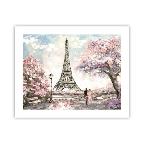 Affisch - Aprilpromenad i Paris - 50x40 cm