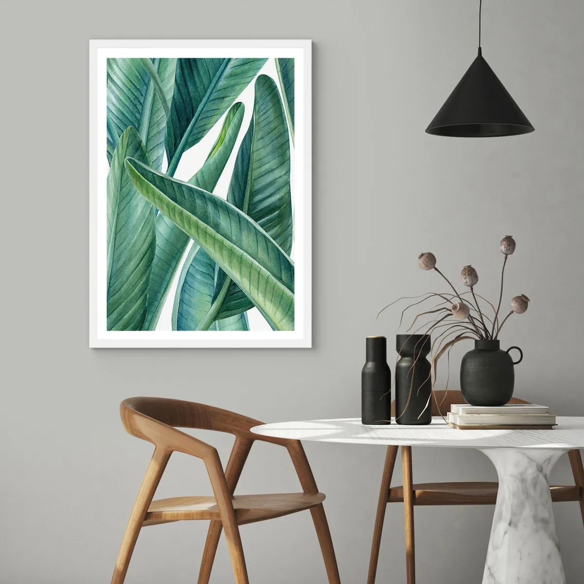 Affisch i vit ram - Grönskan i sig själv - 70x100 cm