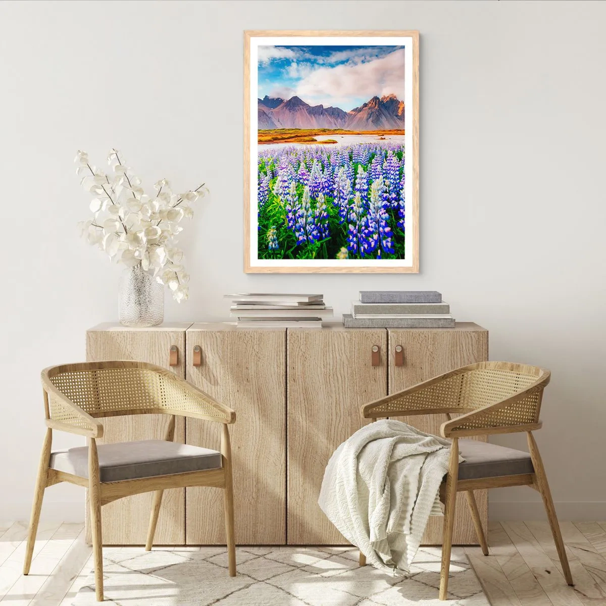 Affisch i ram av ljusek - Styrka och stränghet bredvid mildhet - 70x100 cm